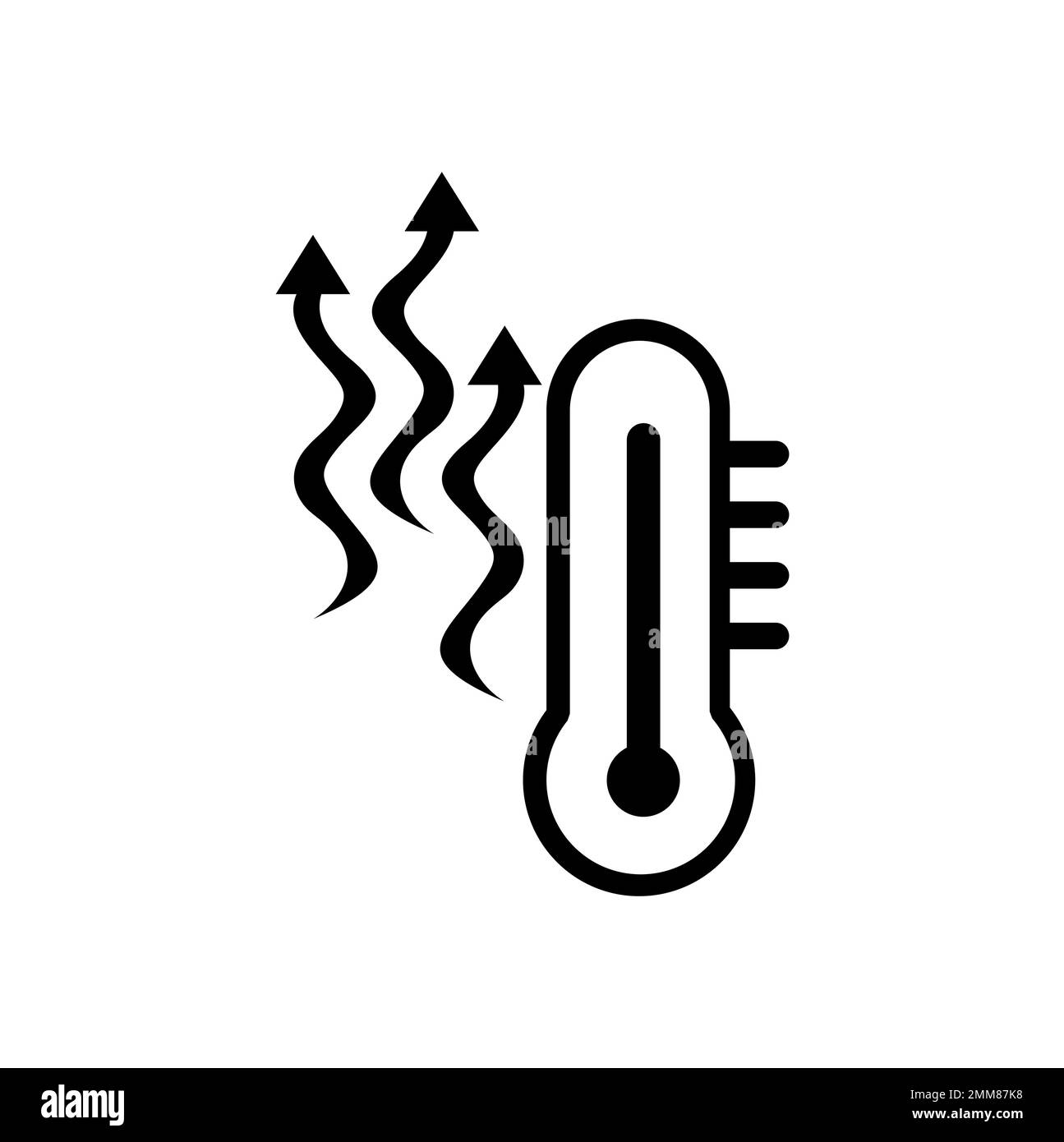 Eine Vektordarstellung des Symbols für die Wärmekurve Stock Vektor