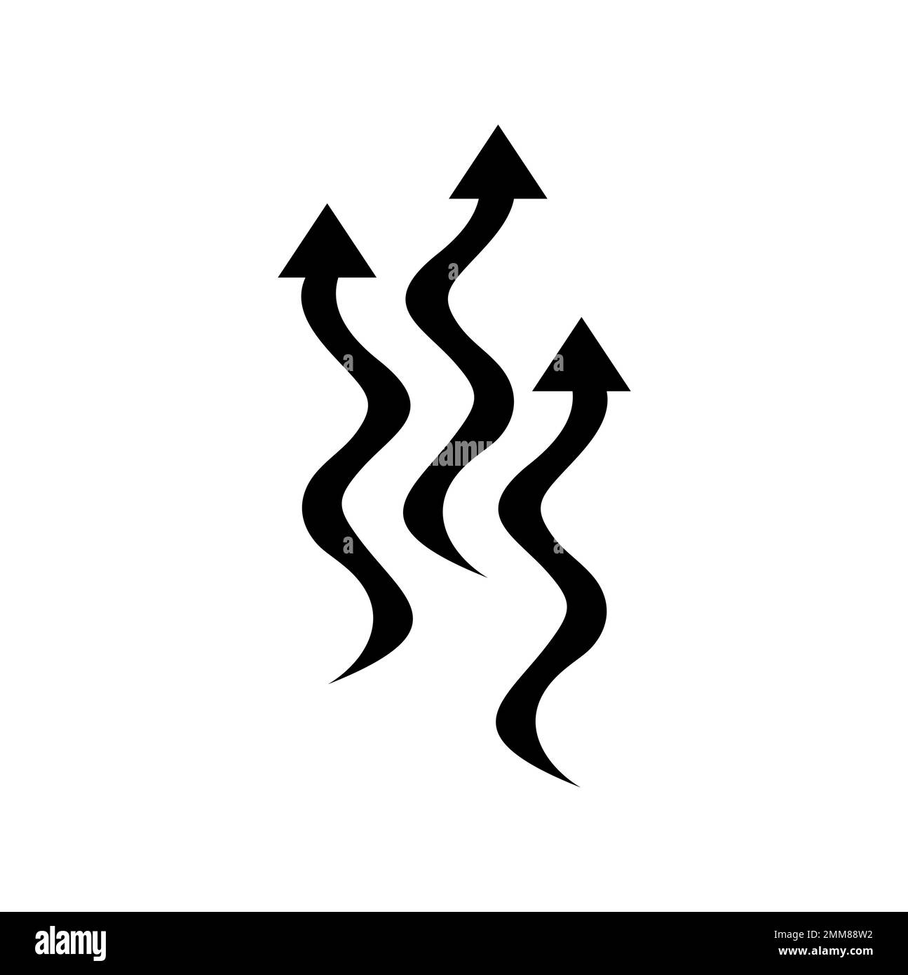 A ector Abbildung des Symbols für die Wärmekurve Stock Vektor