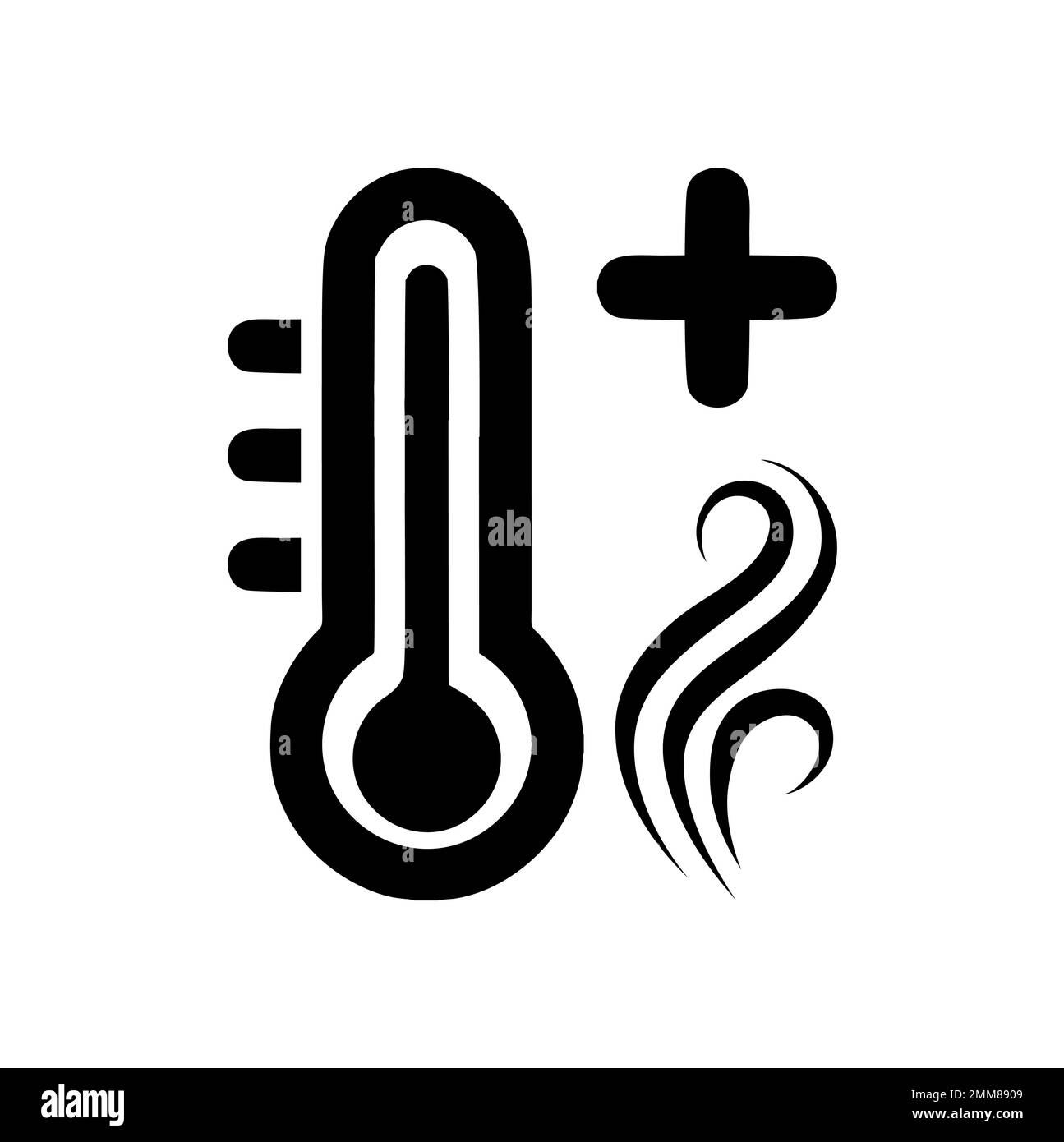 Eine Vektordarstellung des Symbols für die Wärmekurve Stock Vektor