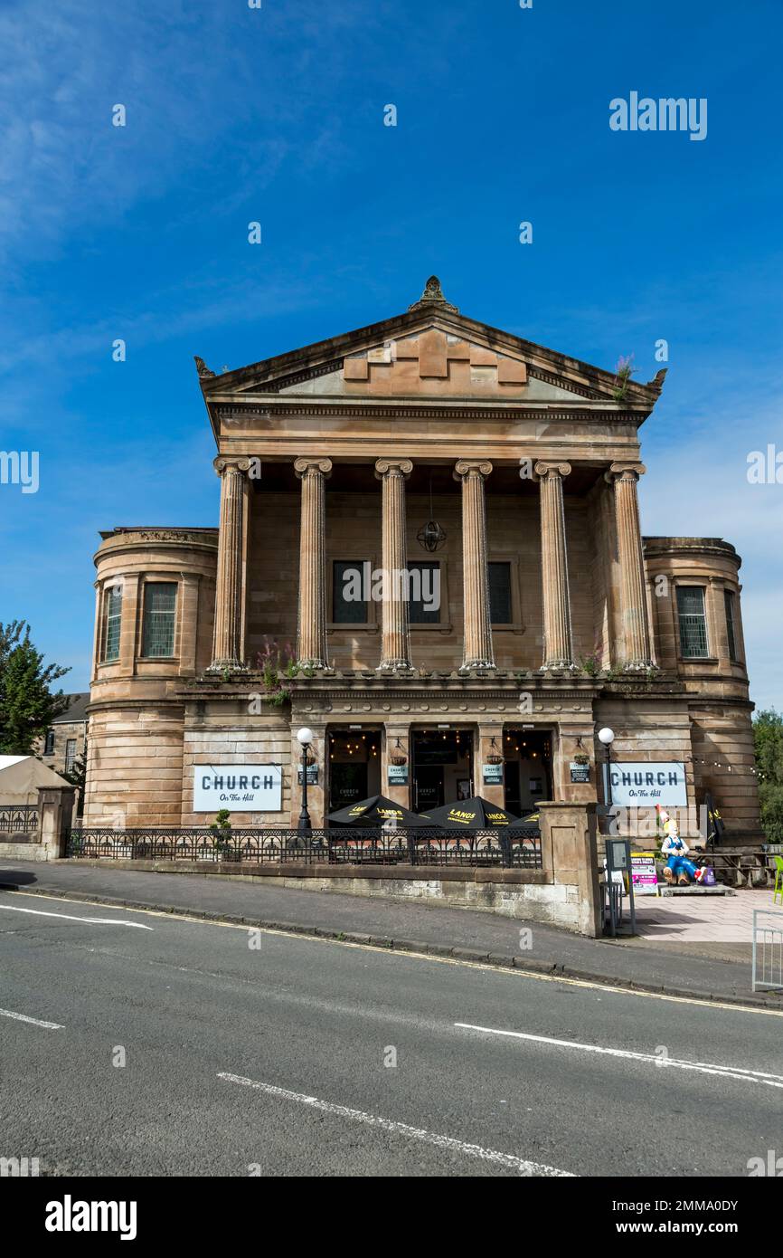 Church on the Hill wurde zu einem Restaurant und einer Bar umgebaut, 16 Algie St, Langside, Glasgow, Schottland, Großbritannien, Europa Stockfoto