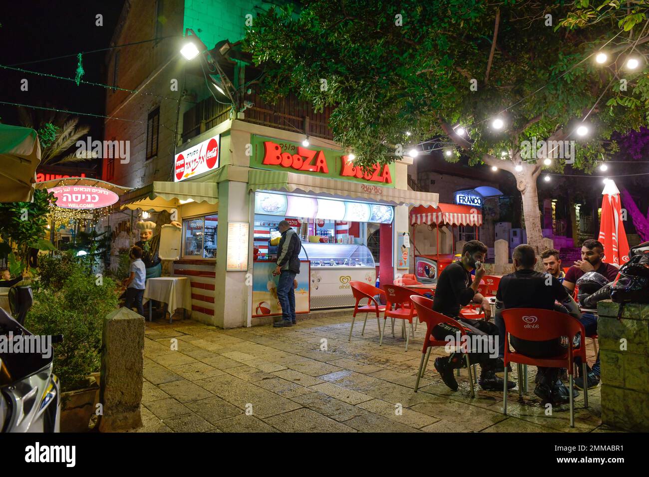 Restaurant, German Colony, Sderot Ben Gurion, Old City, Haifa, Israel Stockfoto