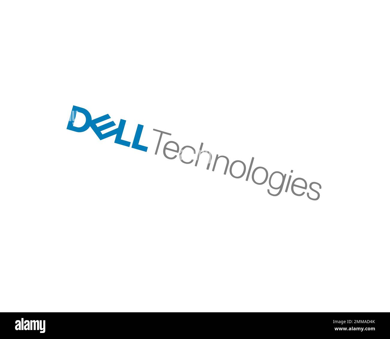 Dell Technologies, gedreht, weißer Hintergrund, Logo, Markenname Stockfoto