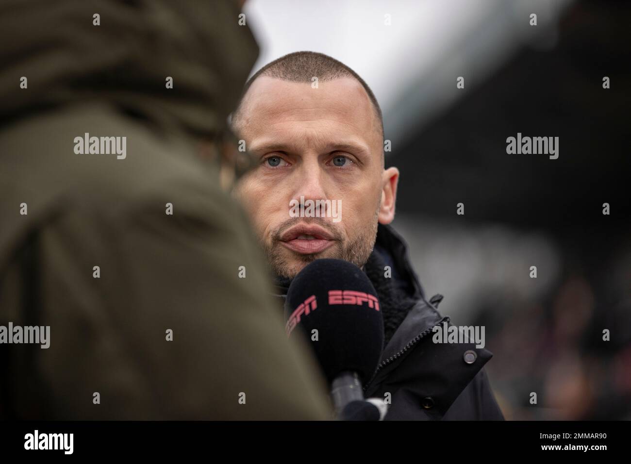 ROTTERDAM, NIEDERLANDE - JANUAR 29: John Heitinga, Interimsmanager von Ajax während des niederländischen Eredivisie-Spiels zwischen Excelsior Rotterdam und Ajax im Van Donge & De Roo-Stadion am 29. Januar 2022 in Rotterdam, Niederlande (Foto von Peter van der Klooster/Alamy Live News) Stockfoto