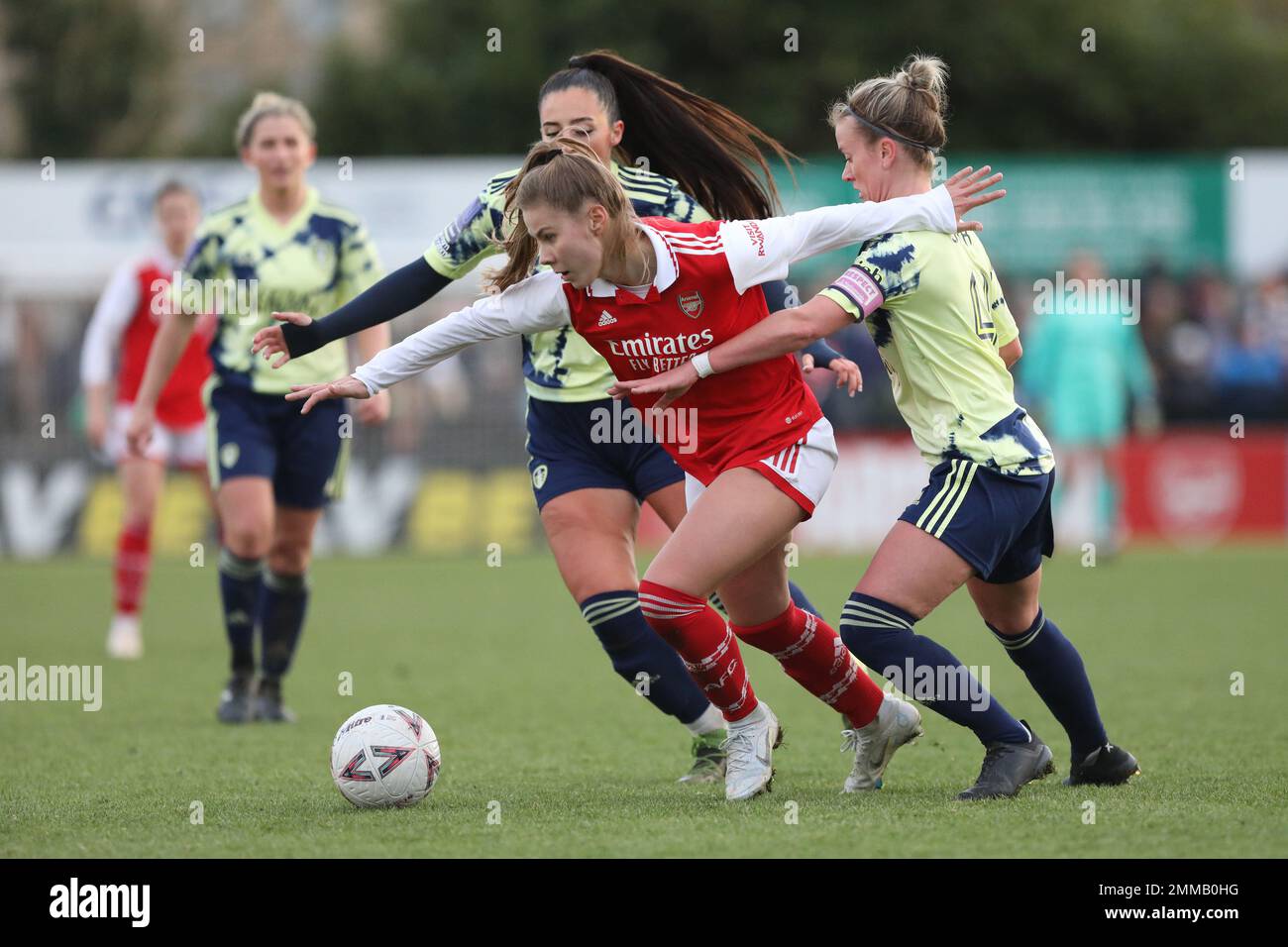 Borehamwood, Großbritannien. 29. Januar 2023. Victoria Pelova von Arsenal Women am 29. Januar 2023 während des Women's FA Cup 4. Round Match zwischen Arsenal Women und Leeds Utd Women im Meadow Park, Borehamwood, England. Foto: Joshua Smith. Nur redaktionelle Verwendung, Lizenz für kommerzielle Verwendung erforderlich. Keine Verwendung bei Wetten, Spielen oder Veröffentlichungen von Clubs/Ligen/Spielern. Kredit: UK Sports Pics Ltd/Alamy Live News Stockfoto