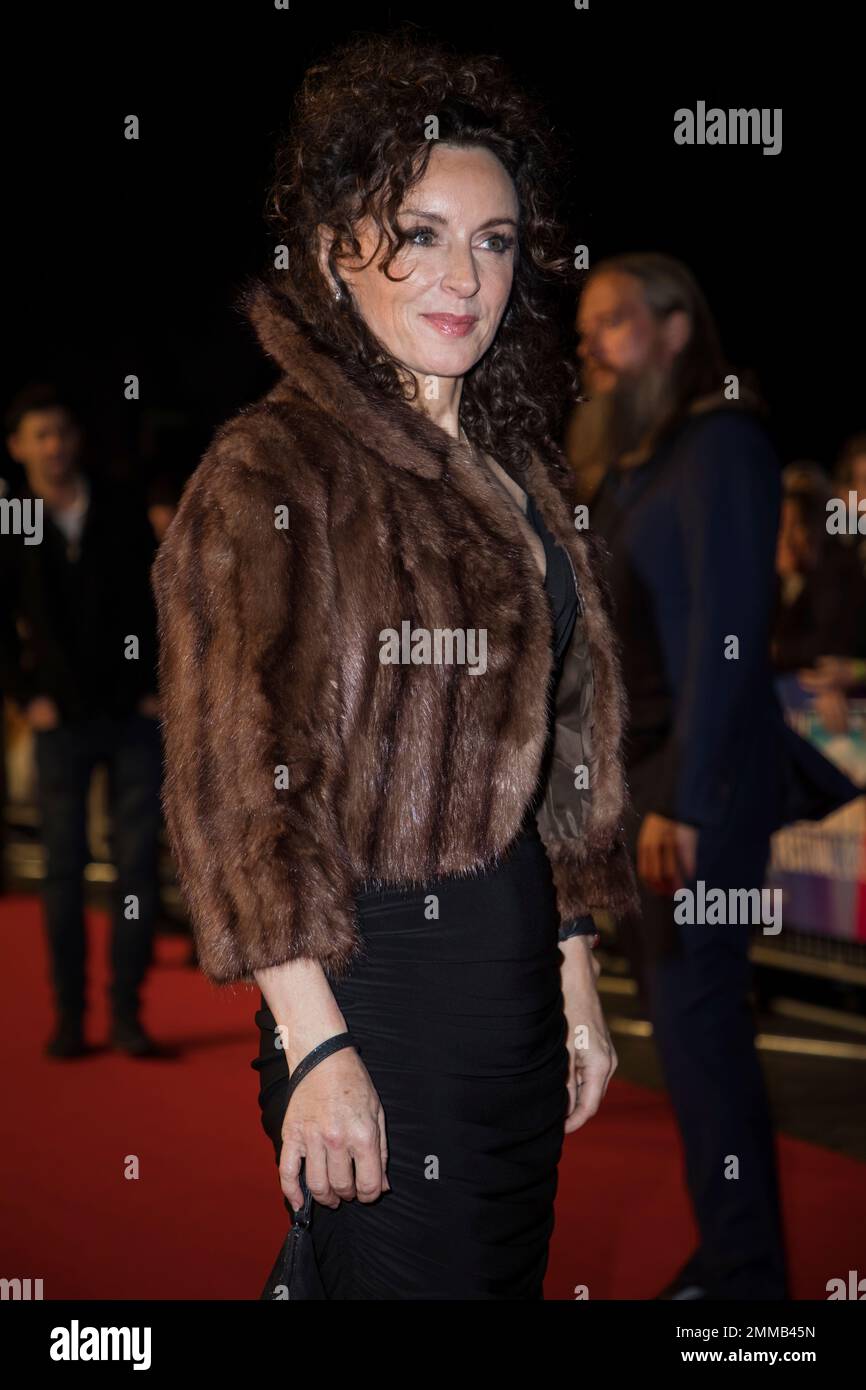 Gillian Berrie poses for photographers upon arrival at the premiere of