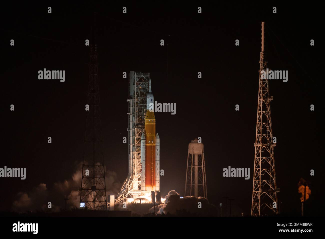 NASA SLS Raketenzündung Stockfoto