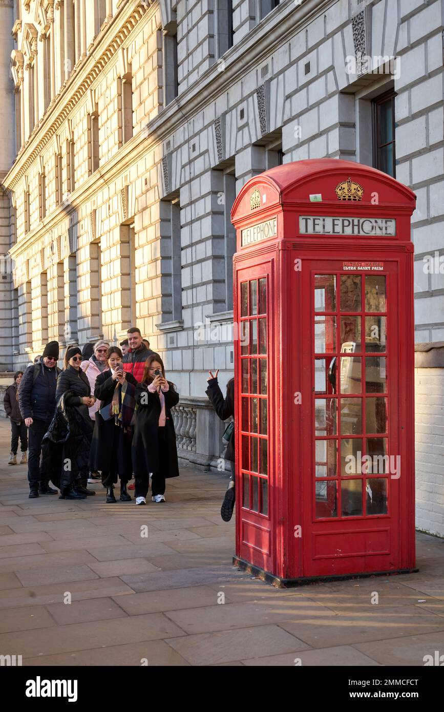 Rote Telefonzelle london Stockfoto