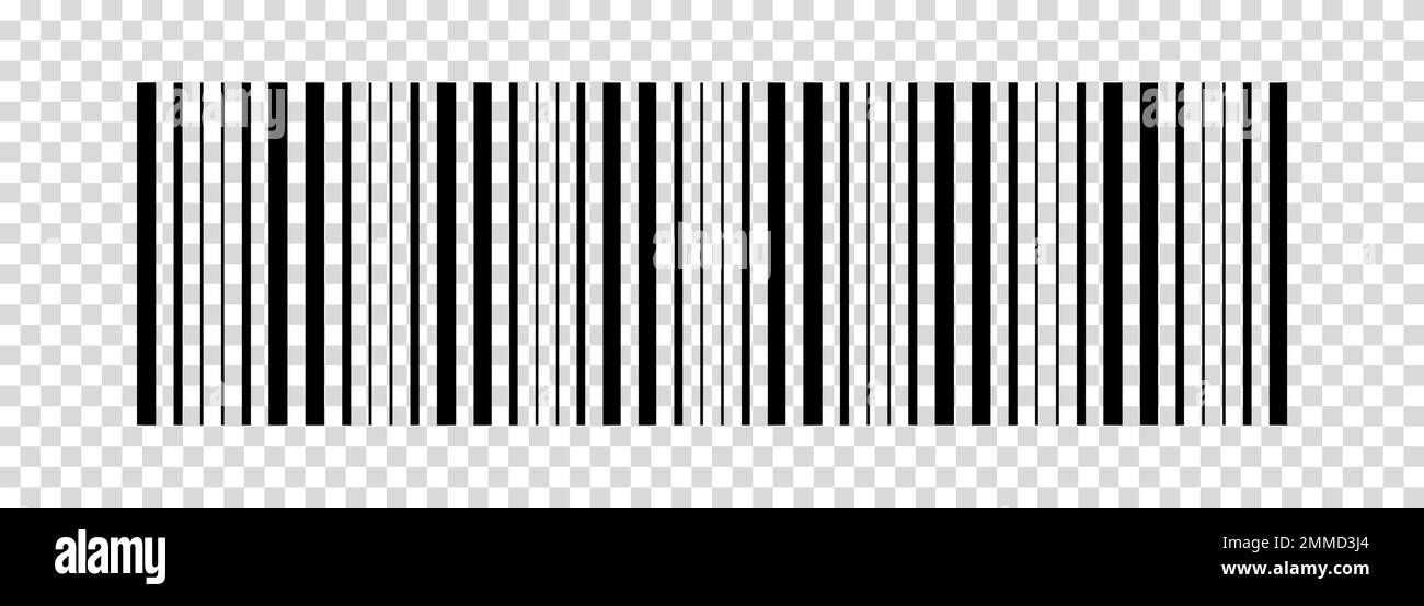 Realistischer Barcode. Barcode-Symbol. Vektordarstellung auf transparentem Hintergrund isoliert Stock Vektor