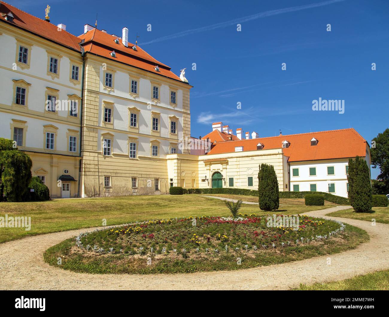 Barockschloss in Valtice, Lednice und Valtice, Südmähren, Tschechische Republik Stockfoto