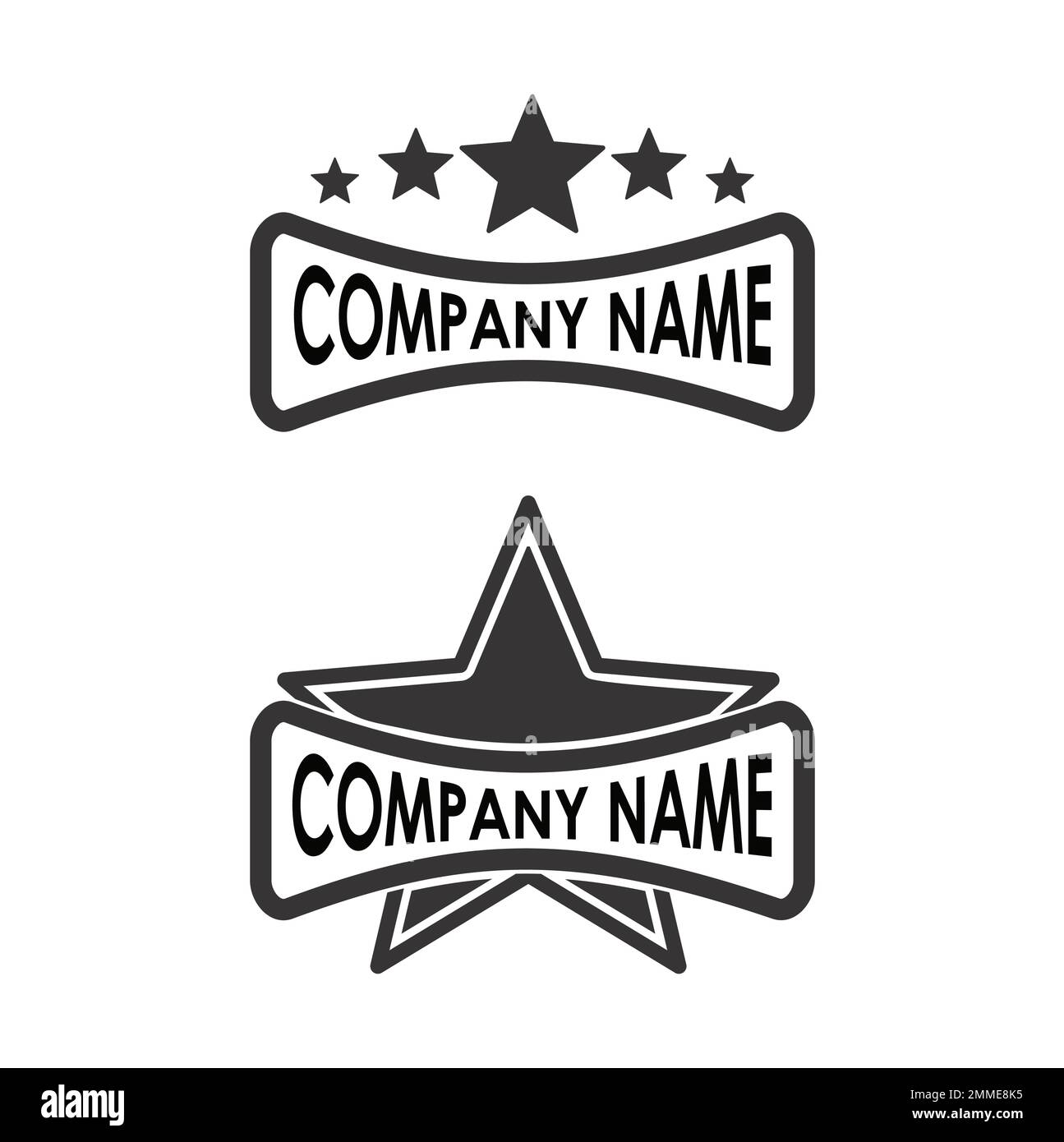 Eine Vektordarstellung der Star Company Logo Sign Template Stock Vektor