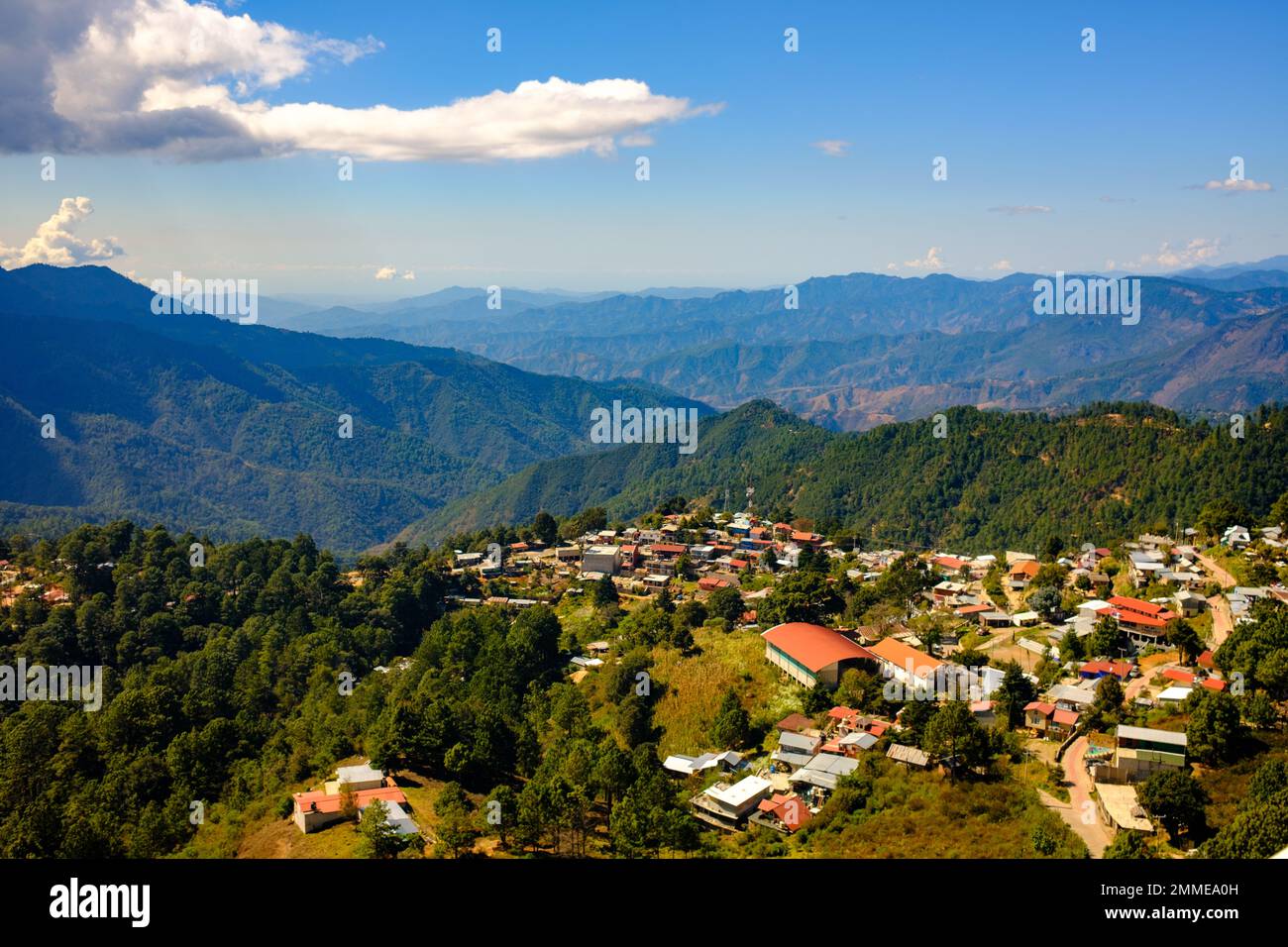 Blick auf San Jose Del Pacifico, Mexiko Stockfoto