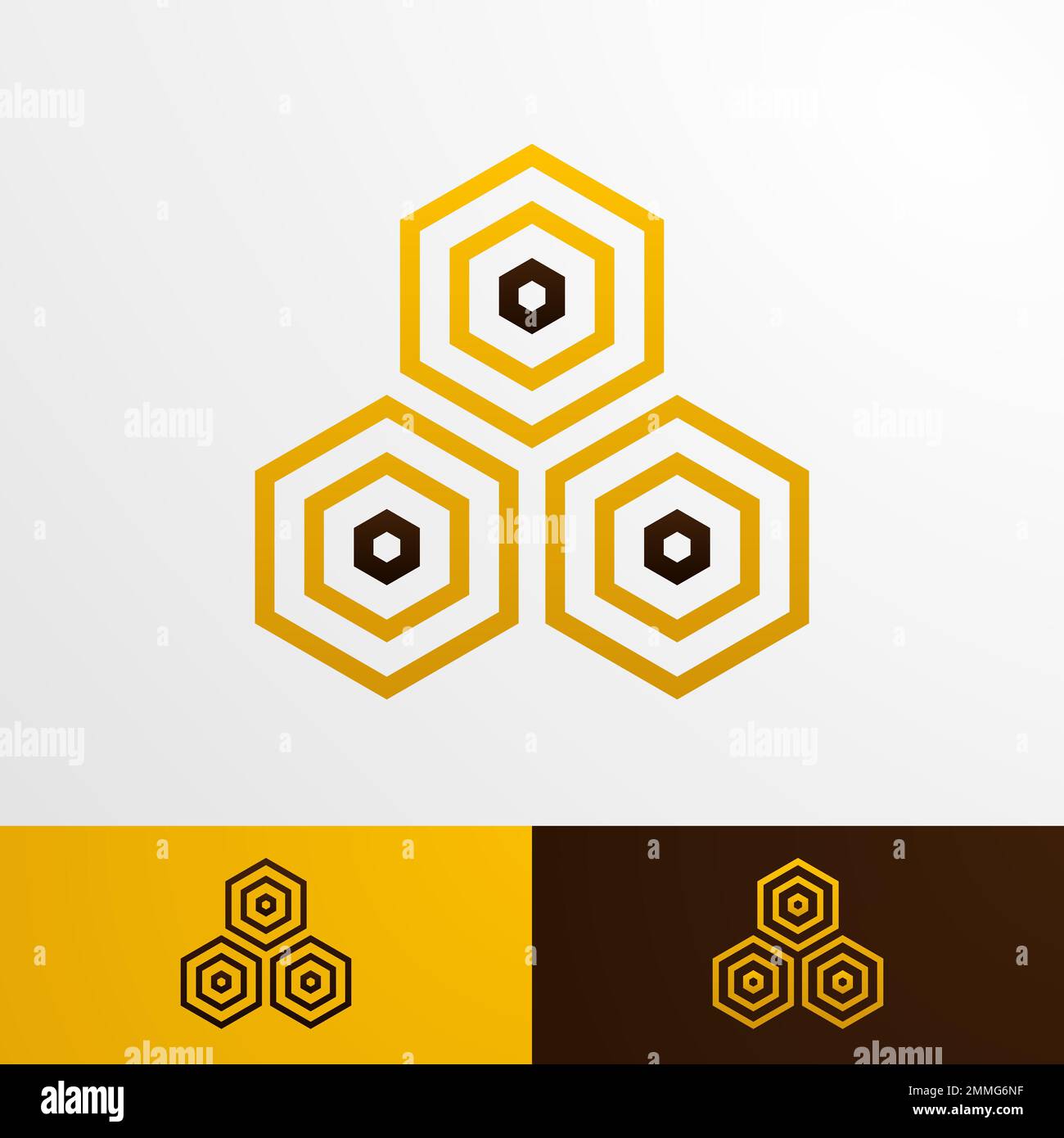 Honey Bee Logo-Vorlage, moderner und klarer Stil, geeignet für Unternehmen, Vektorformat Stock Vektor