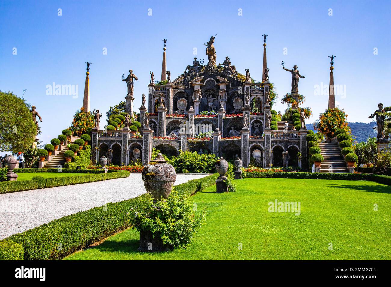 Barockgarten im italienischen Stil auf der Isola Bella, auf den Inseln