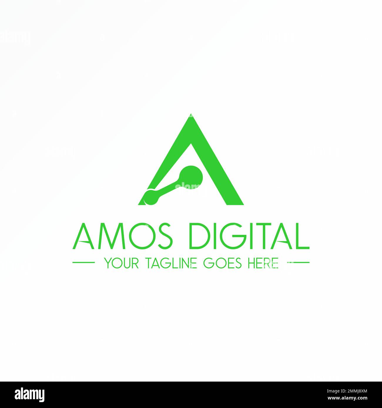Buchstabe oder Wort Eine Schriftart wie dreieckig mit digitalem Bildgrafik Symbol Logo Design abstraktes Konzept Vektorakzentechnologie oder Initial Stock Vektor