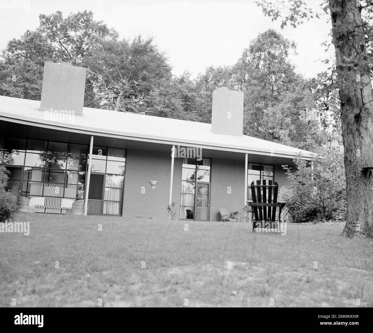 This is the exterior of the home of football team owner Preston