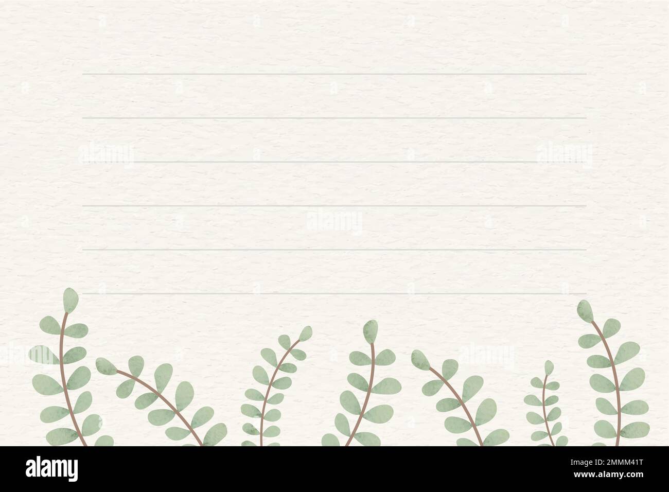 Hintergrundvektor mit belaubten gemusterten Noten Stock Vektor