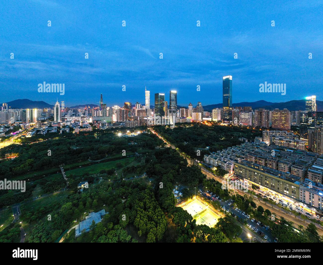 Shenzhen City Night scene Stockfoto