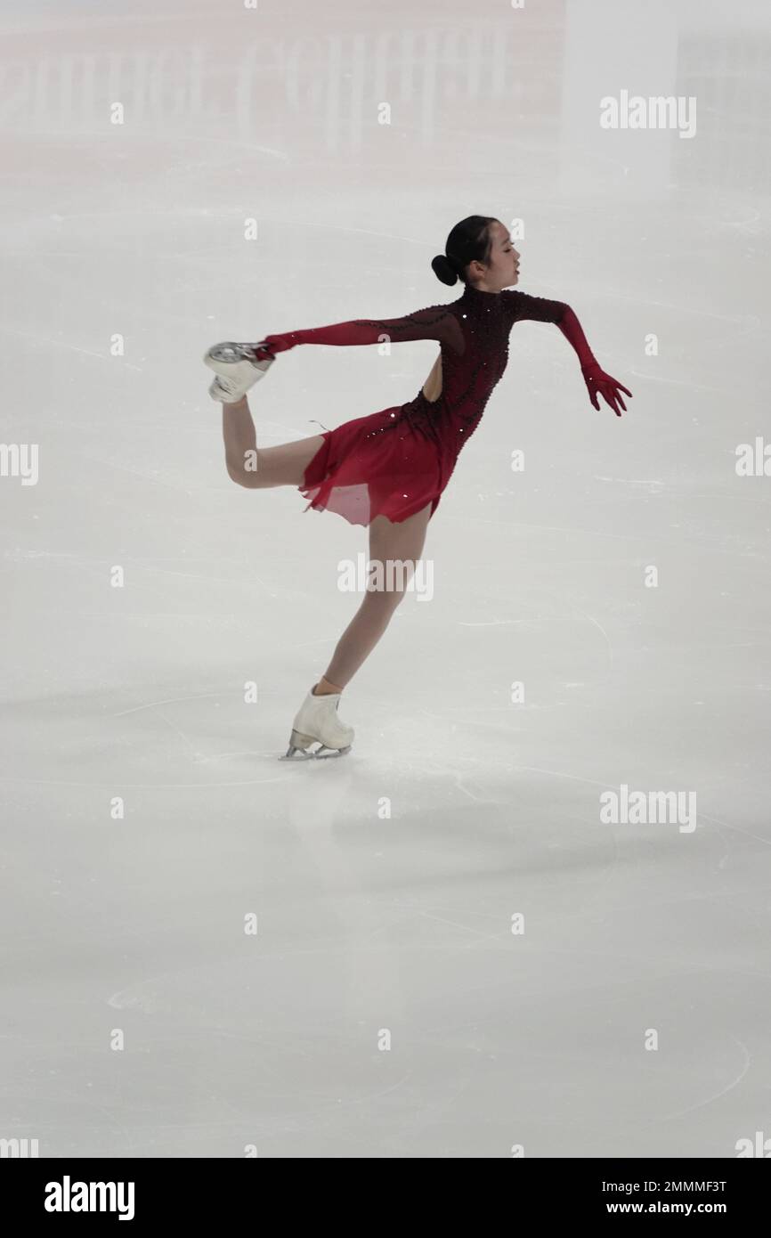 San Jose, Kalifornien, USA. 27. Januar 2023. Josephine Lee tritt im WomenÕs-Finale beim Toyota US Figure Skating Championship Credit 2023 auf: Motofoto/Alamy Live News Stockfoto