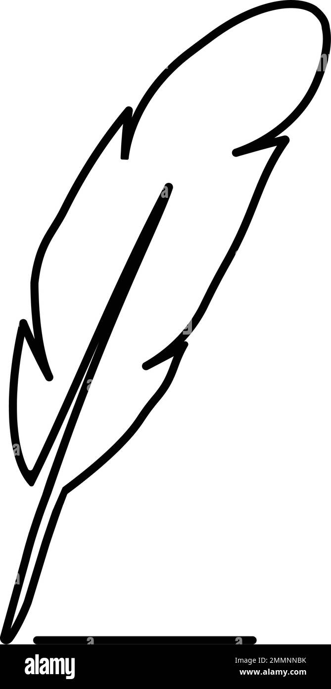 Federstiftsymbol, klassische Illustration für Schreibwaren. Stock Vektor