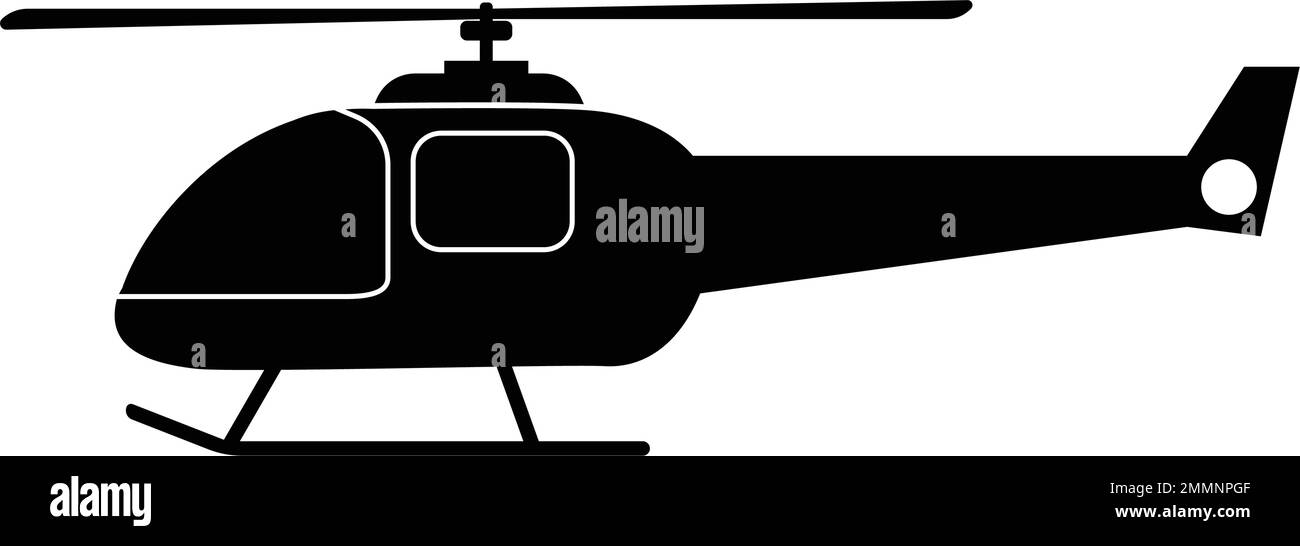Vektordarstellung für Helikoptersymbol oder Logo isolierte Symbole für Schilder – hochwertige schwarze Vektorsymbole Stock Vektor