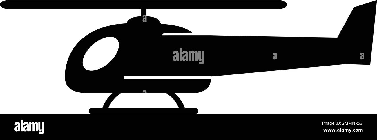 Vektordarstellung für Helikoptersymbol oder Logo isolierte Symbole für Schilder – hochwertige schwarze Vektorsymbole Stock Vektor