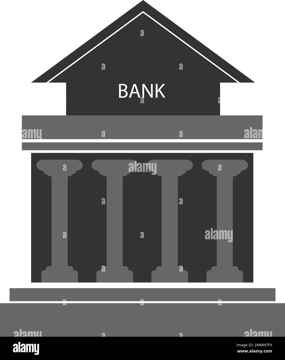 Design mit Symbolen für den bankbau Stock Vektor