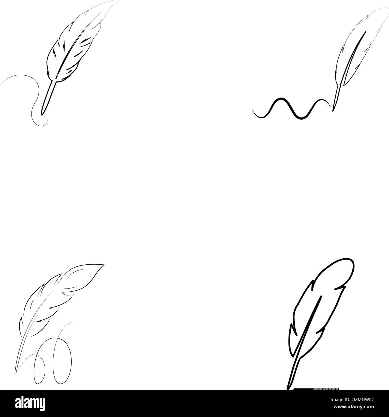 Federstiftsymbol, klassische Illustration für Schreibwaren. Stock Vektor