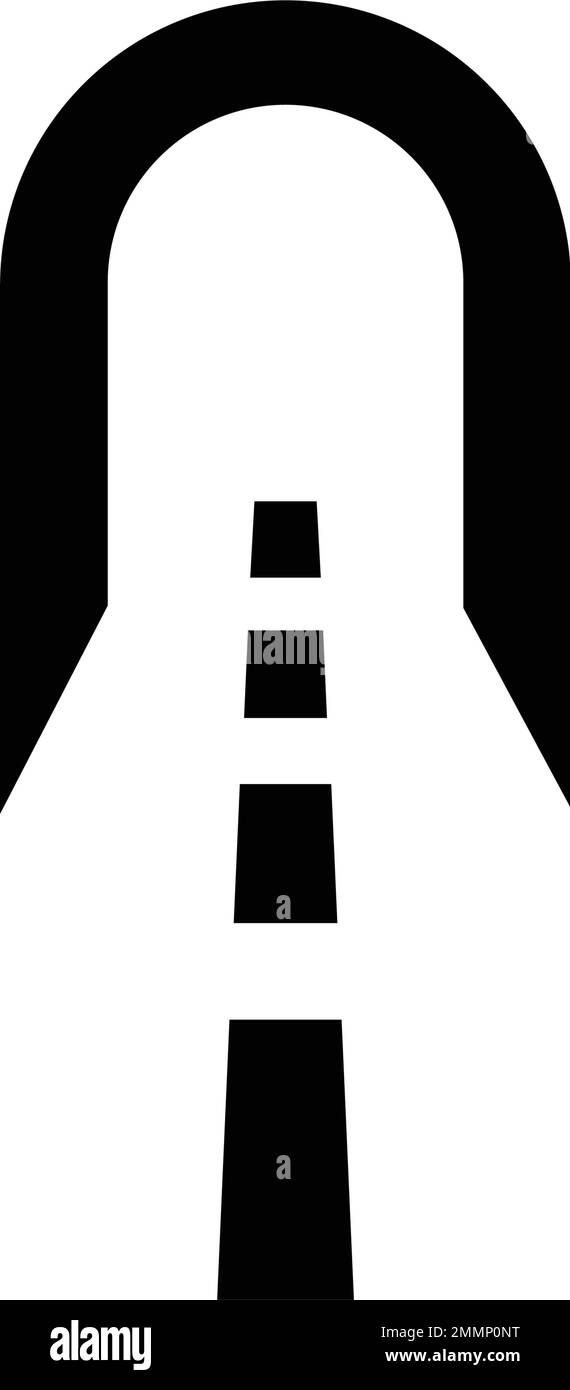 Rohvektorvorlage für das Tunnellogo Stock Vektor