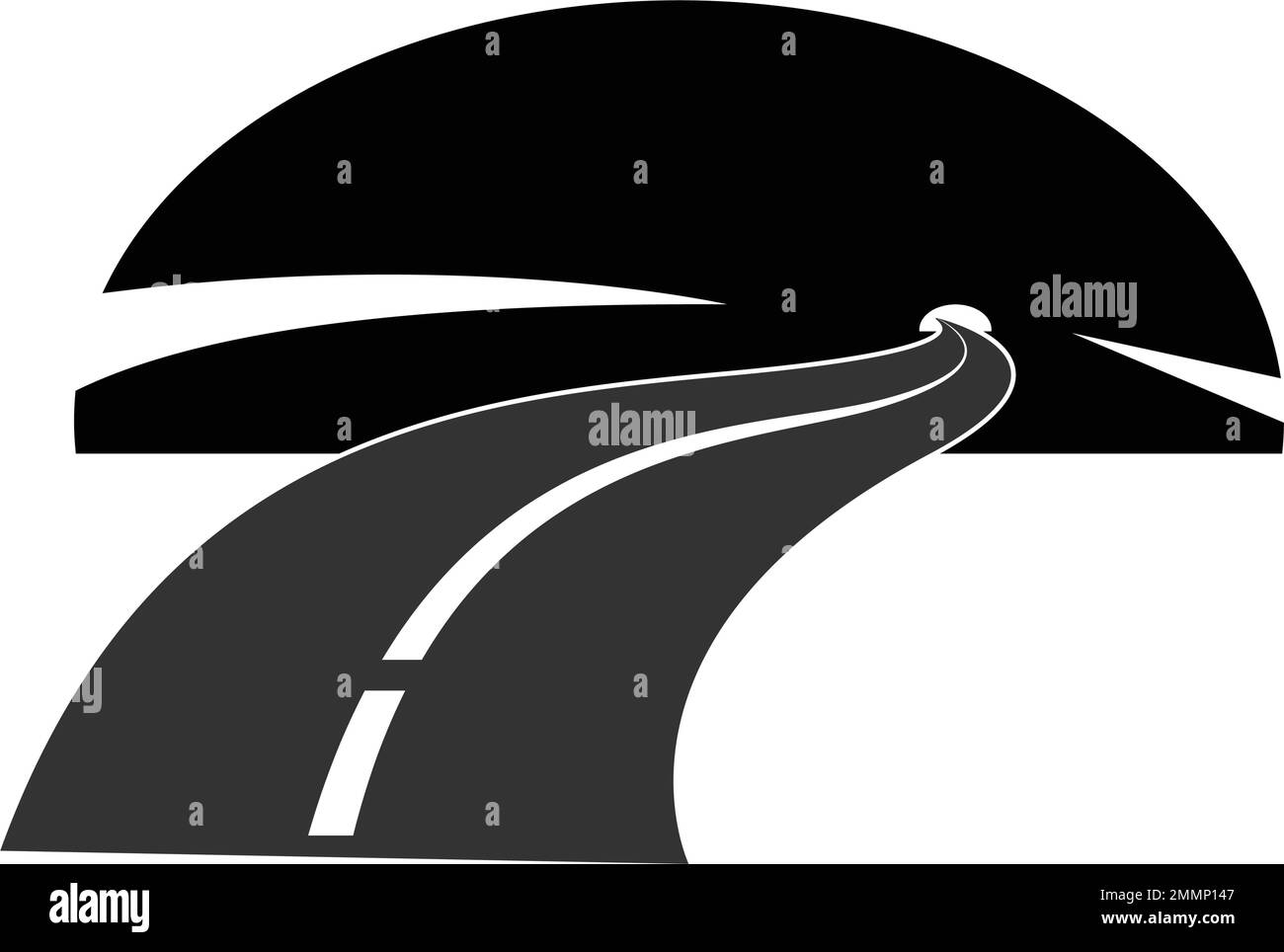 Rohvektorvorlage für das Tunnellogo Stock Vektor