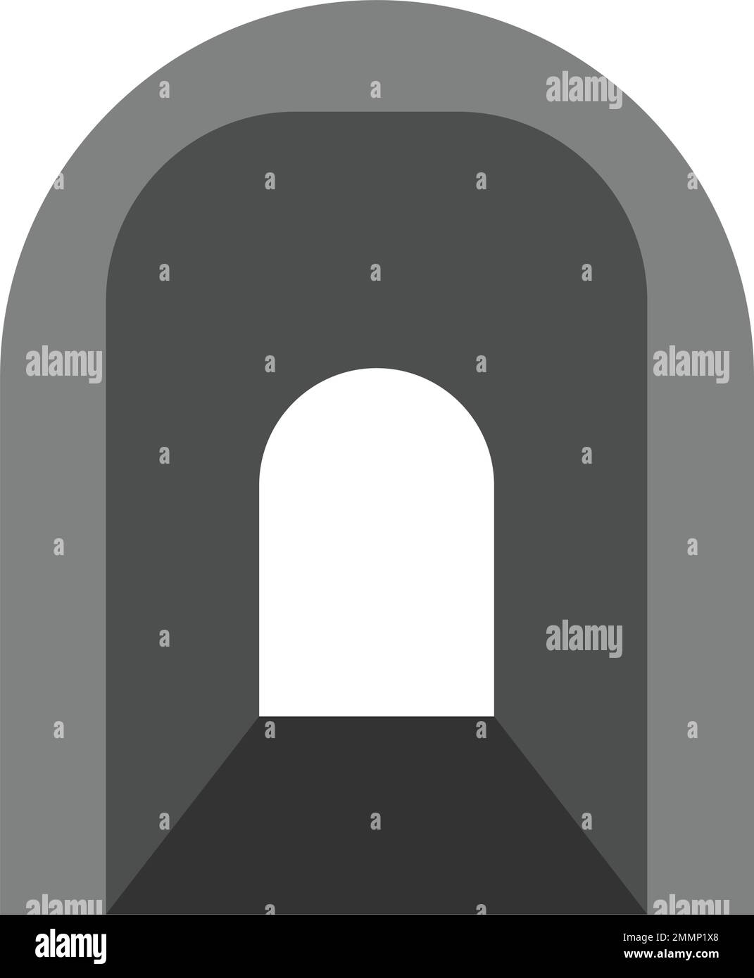 Rohvektorvorlage für das Tunnellogo Stock Vektor