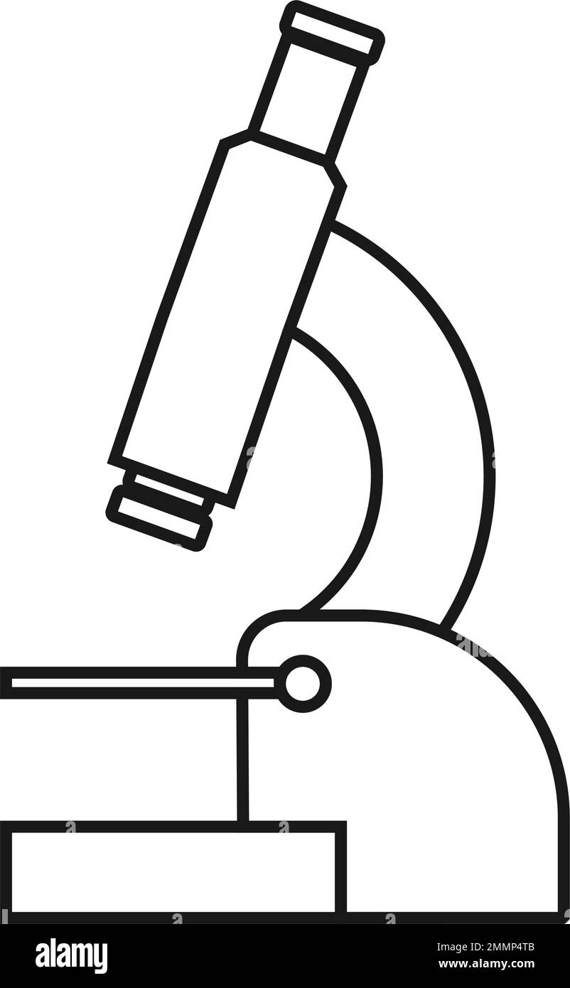 Mikroskop-Logo-Vektor-Vorlage Stock Vektor