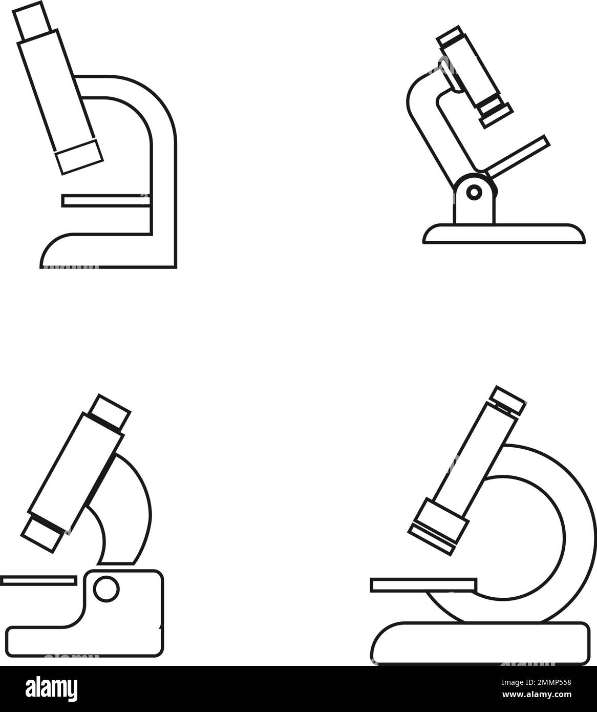 Mikroskop-Logo-Vektor-Vorlage Stock Vektor