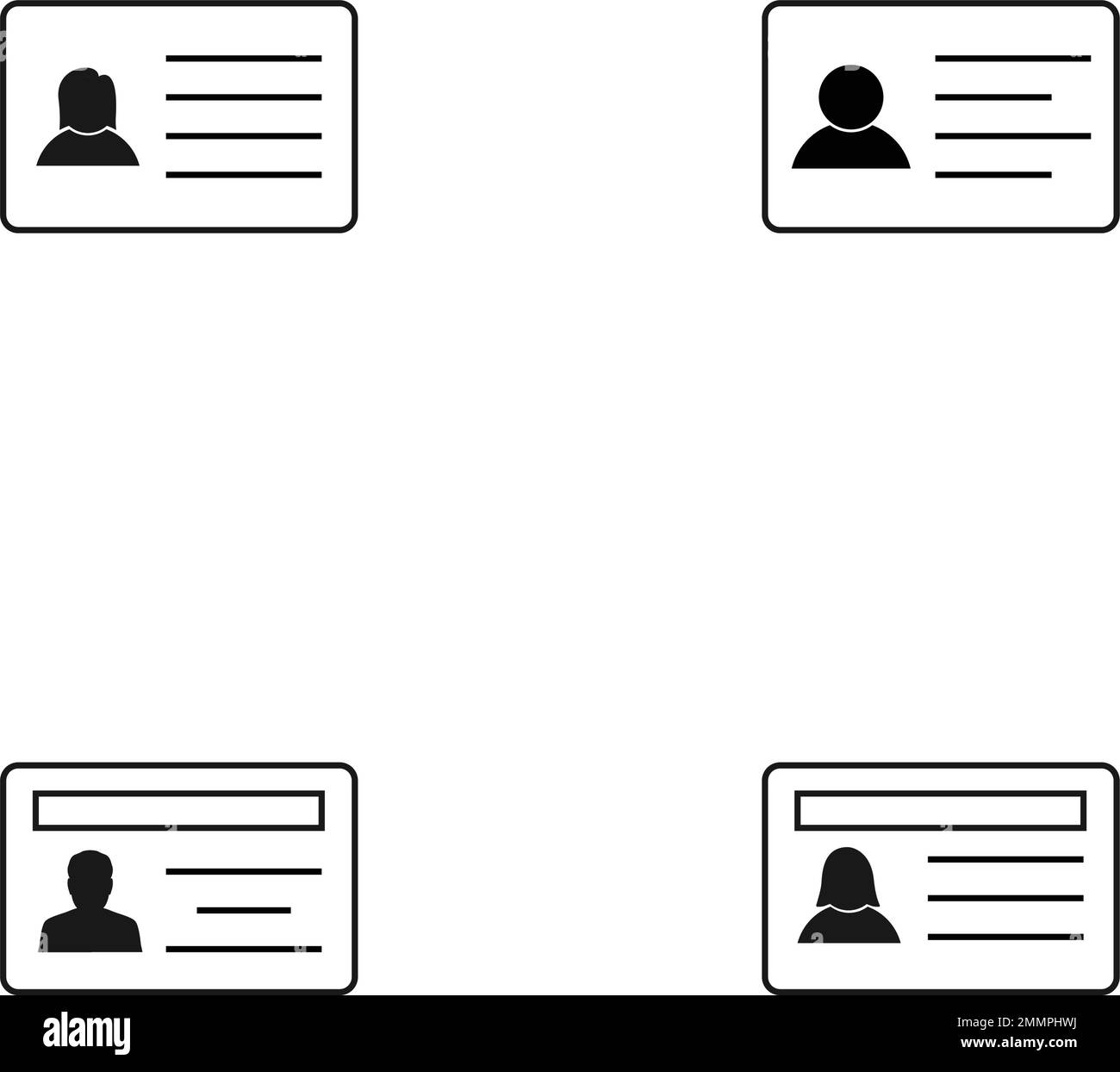 Personalausweis-Icon-Illustration-design Stock Vektor