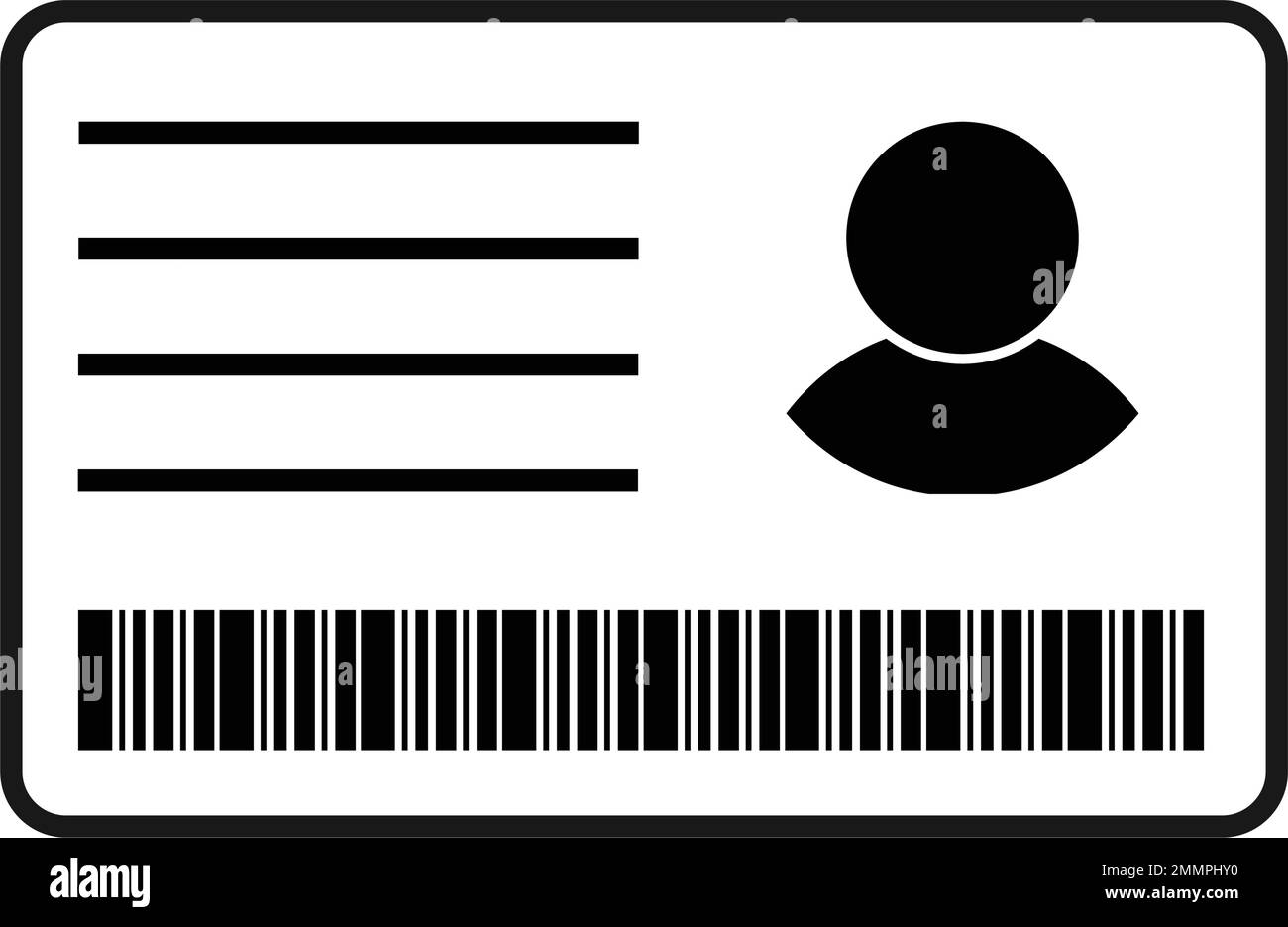 Personalausweis-Icon-Illustration-design Stock Vektor