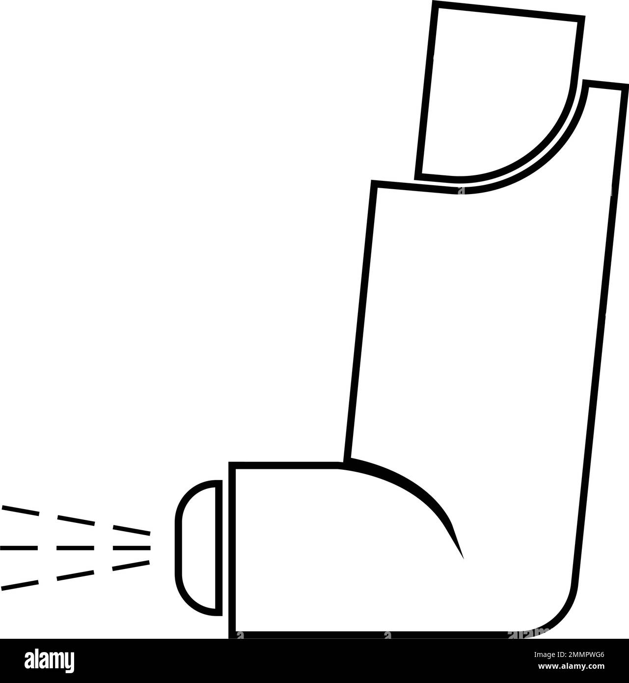 Darstellungsdesign des Inhalator-Symbols Stock Vektor