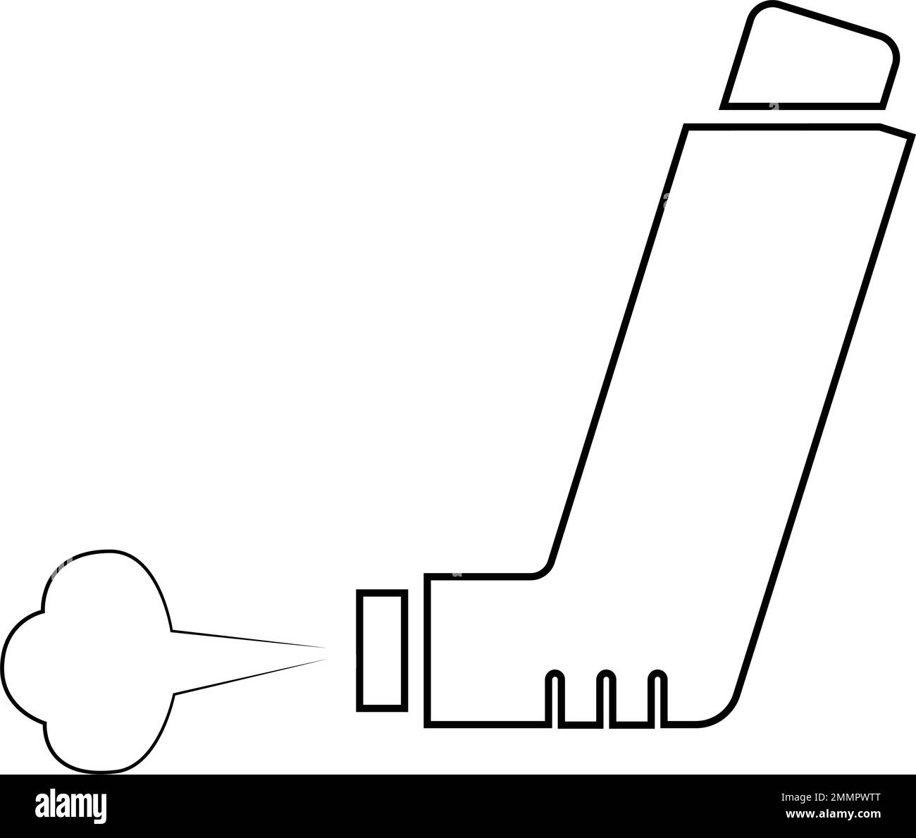 Darstellungsdesign des Inhalator-Symbols Stock Vektor