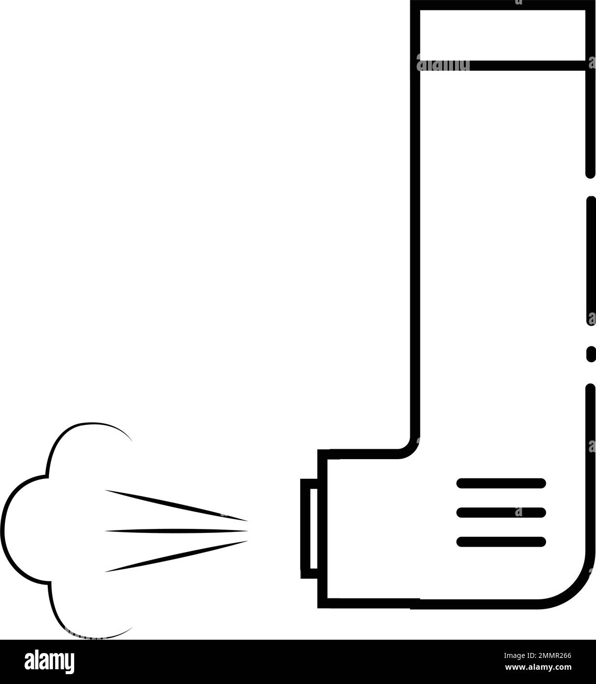 Darstellungsdesign des Inhalator-Symbols Stock Vektor