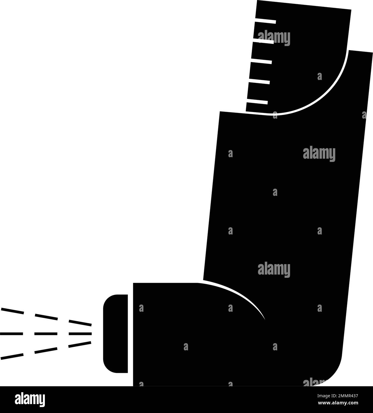Darstellungsdesign des Inhalator-Symbols Stock Vektor