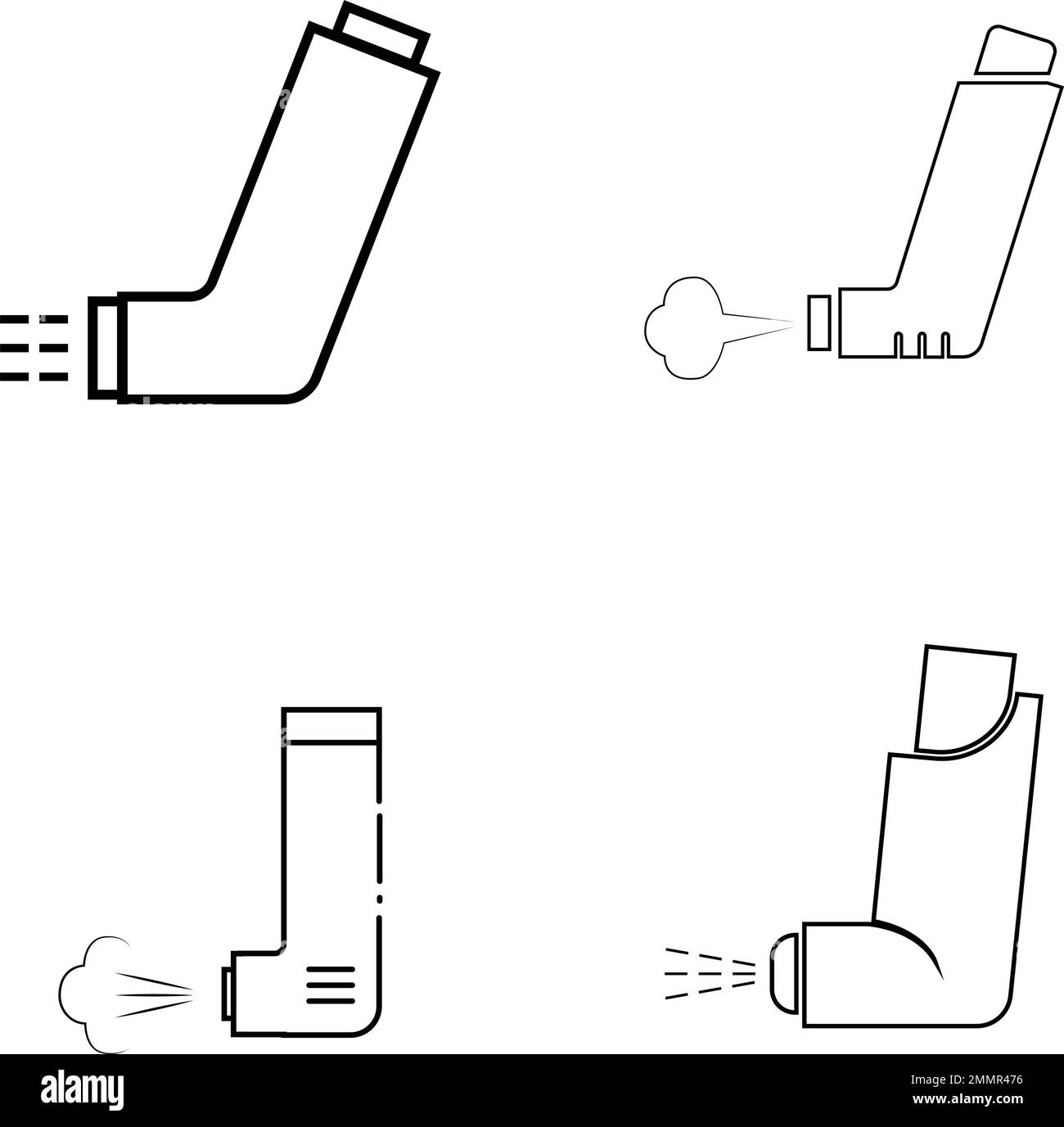 Darstellungsdesign des Inhalator-Symbols Stock Vektor