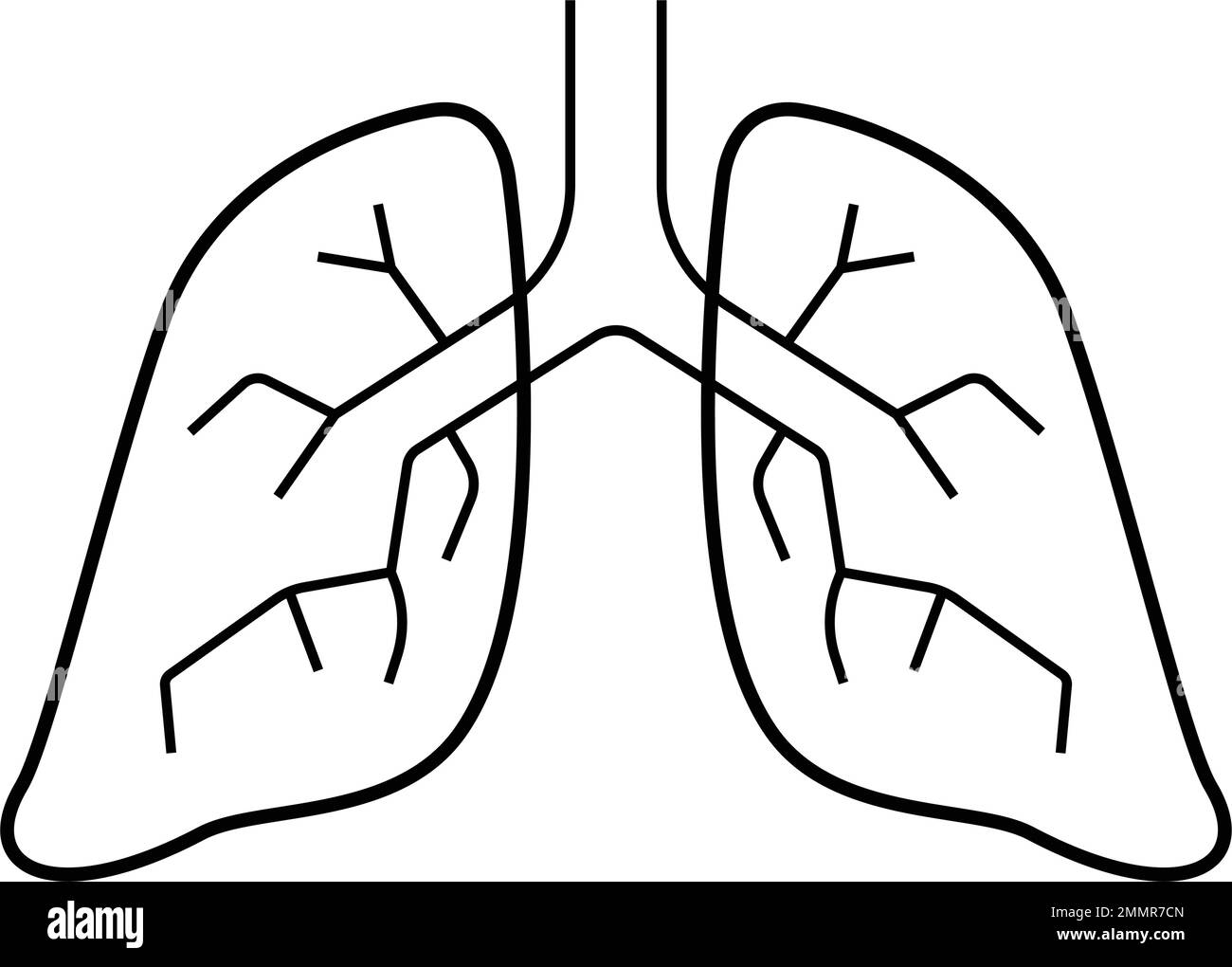 Lungen-Symbol-Material-Design Stock Vektor