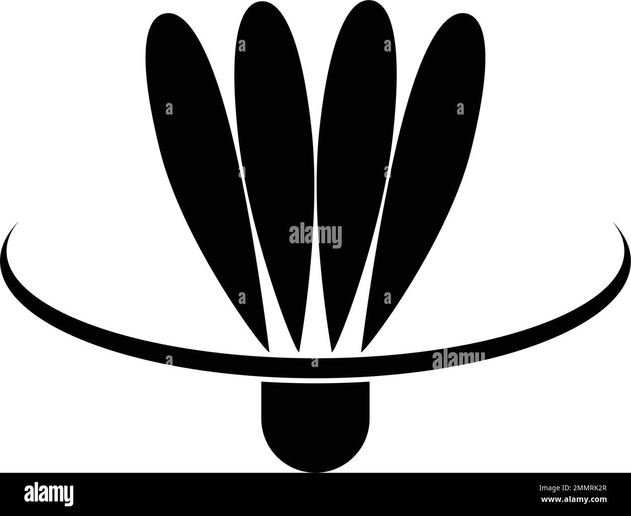 Vektor-Grafikdesign mit Badminton-Logo Stock Vektor