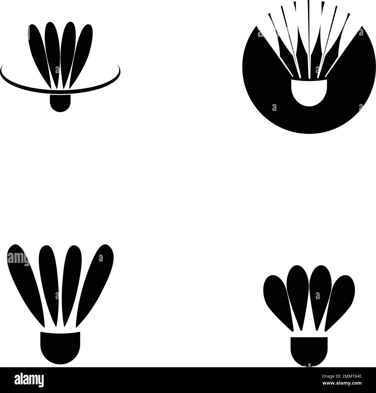 Vektor-Grafikdesign mit Badminton-Logo Stock Vektor