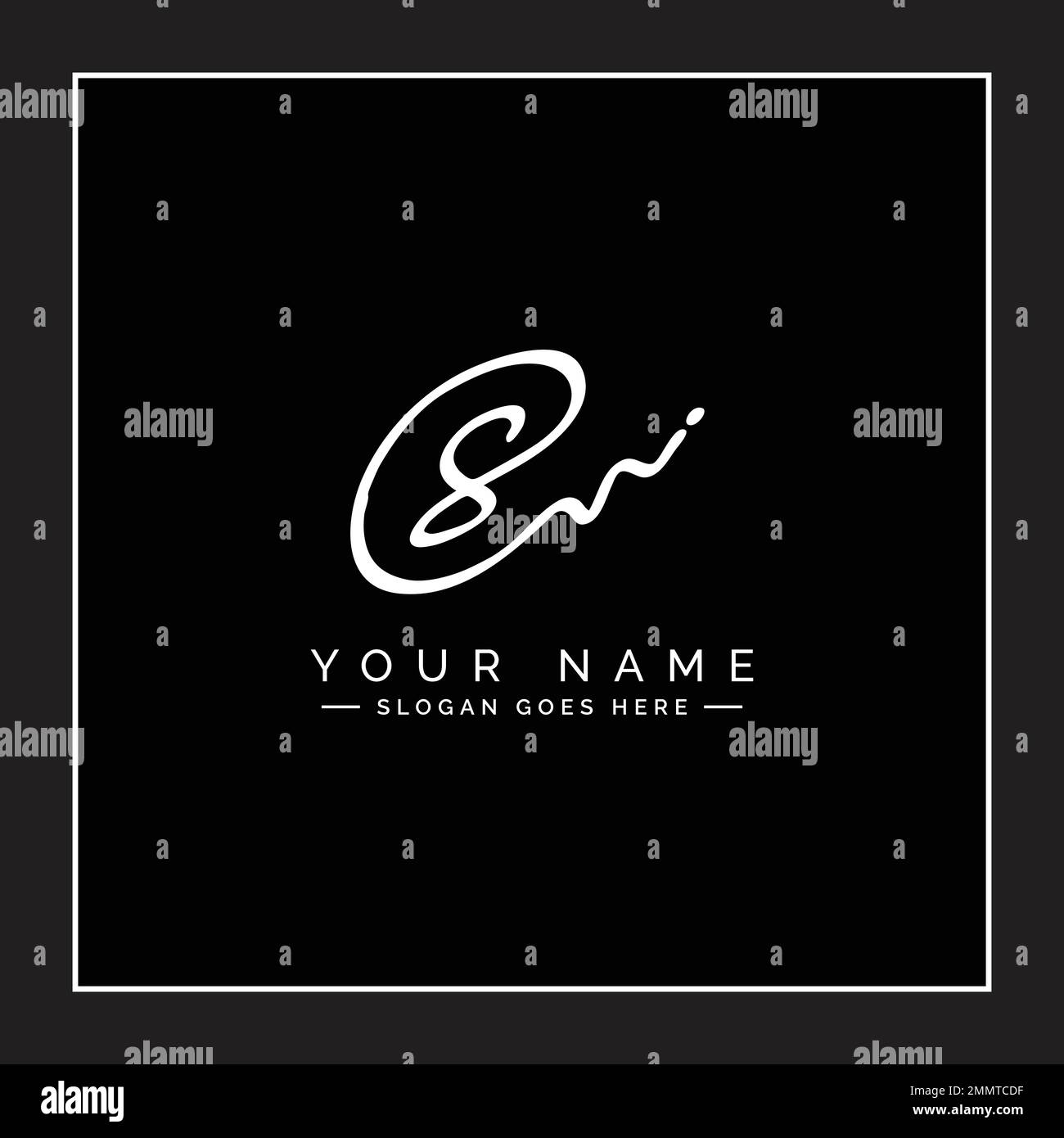 S Letter Signature Logo - S Letter Initial Logo - Logo für Firmenname beginnt mit Buchstabe S. Stock Vektor