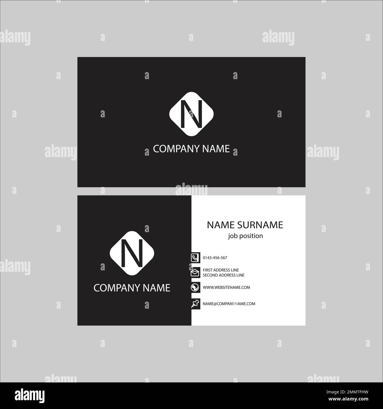 Eye Visitenkarten-Designvorlage, Besuch für Ihr Unternehmen, Modern Creative Card Vector Illustration. Einfache und saubere moderne Visitenkarte. Stock Vektor