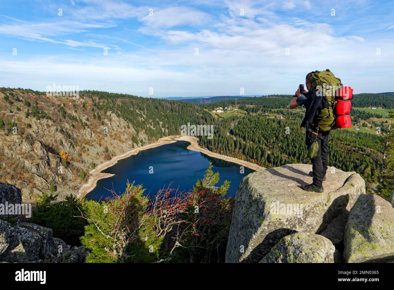 Frankreich, Haut Rhin, Vogesen in der Nähe von Bonhomme, Lac Blanc (weißer See), 1054 m Stockfoto