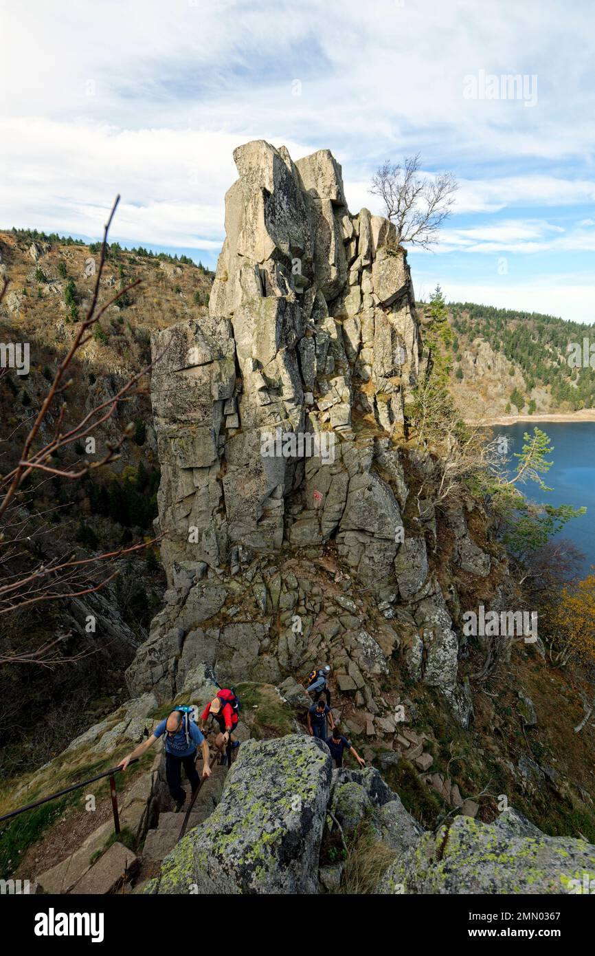 Frankreich, Haut Rhin, Vogesen in der Nähe von Bonhomme, Lac Blanc (weißer See), 1054 m Stockfoto
