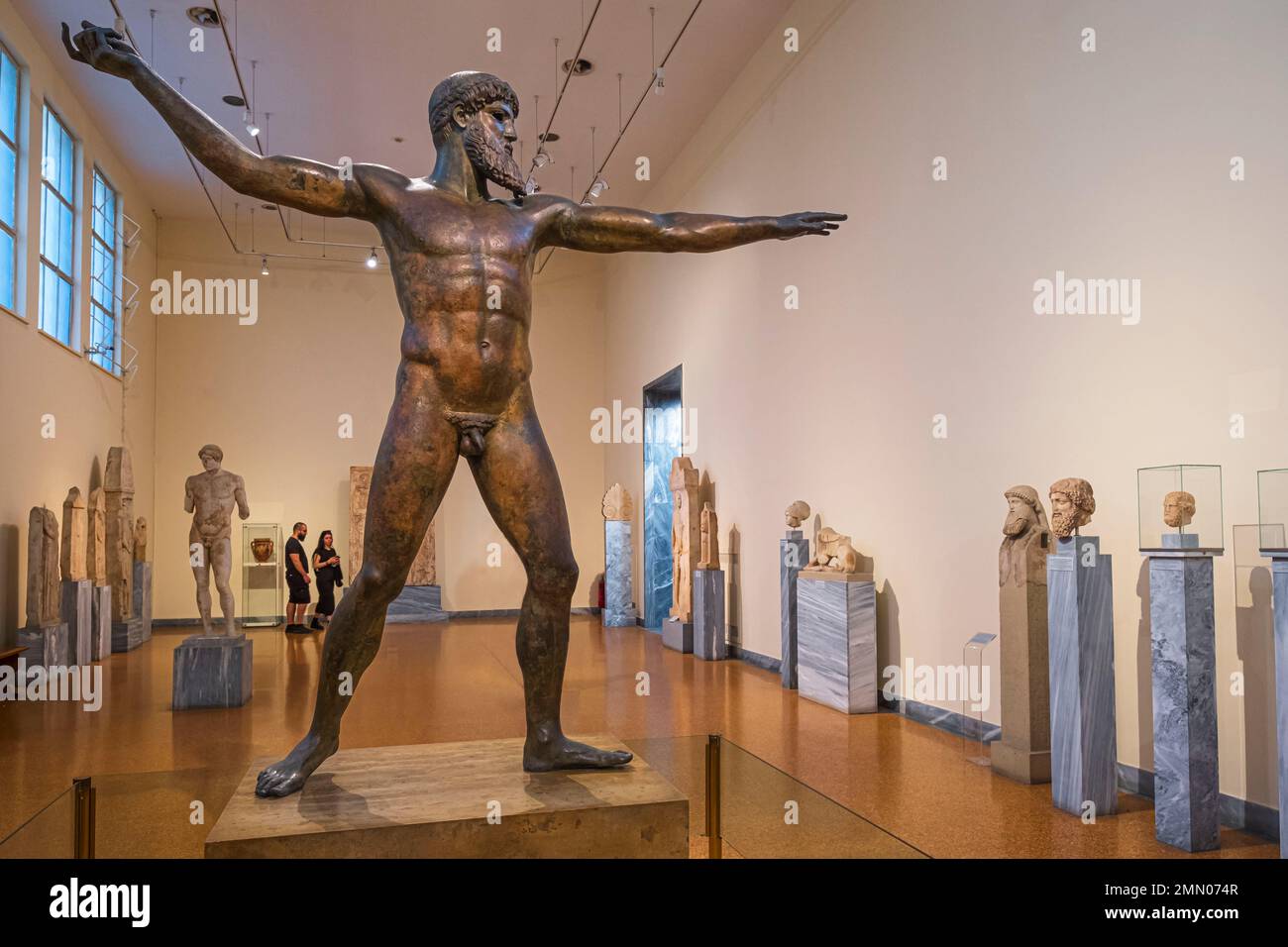 Griechenland, Athen, nationales Archäologisches Museum, der Gott der Kap-Artemision, eine monumentale Bronzeskulptur aus dem Jahre 460 v. Chr Stockfoto