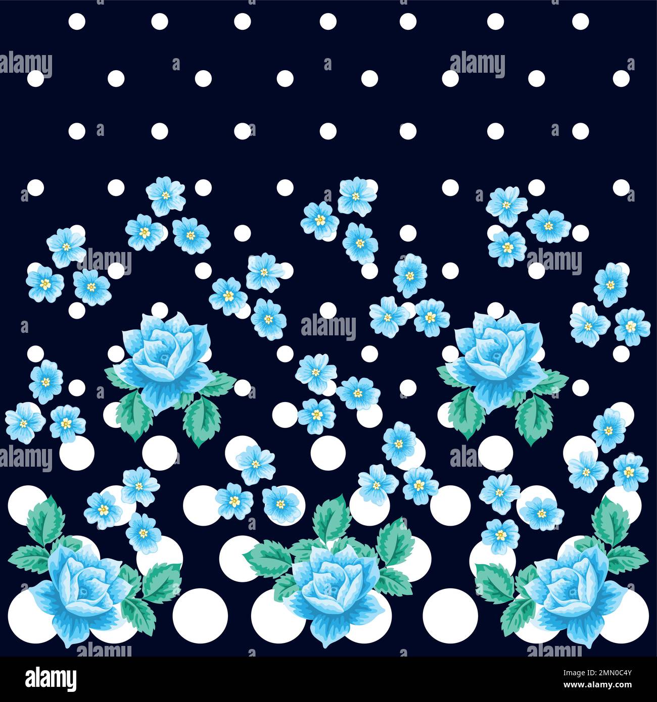 Quadratisches Muster für den Seidenschal. Blumenmuster für Textildruck Stock Vektor