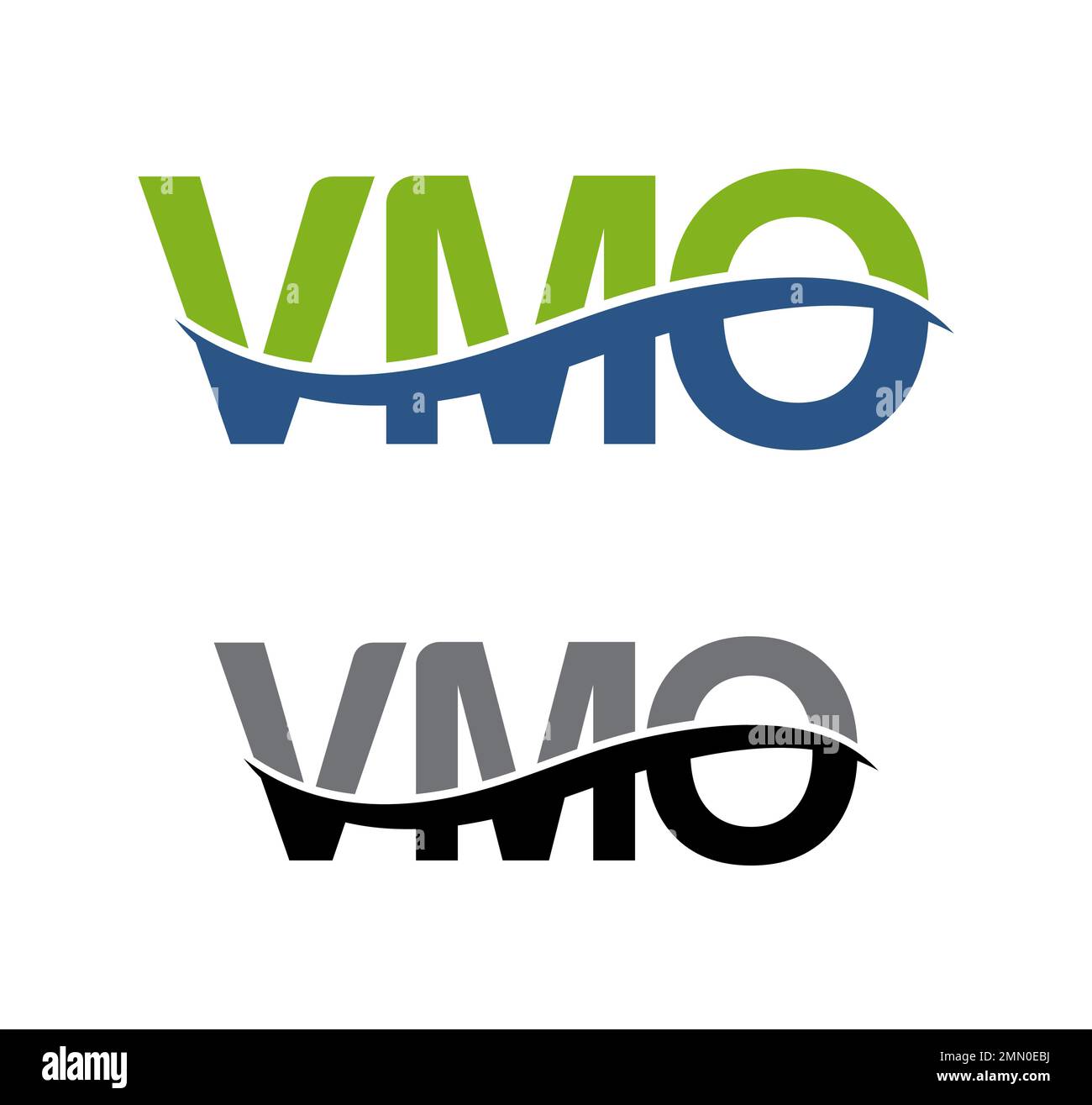 Monogramm Logo anfängliche VMO-Vektordarstellung auf isoliertem weißem Hintergrund Stock Vektor