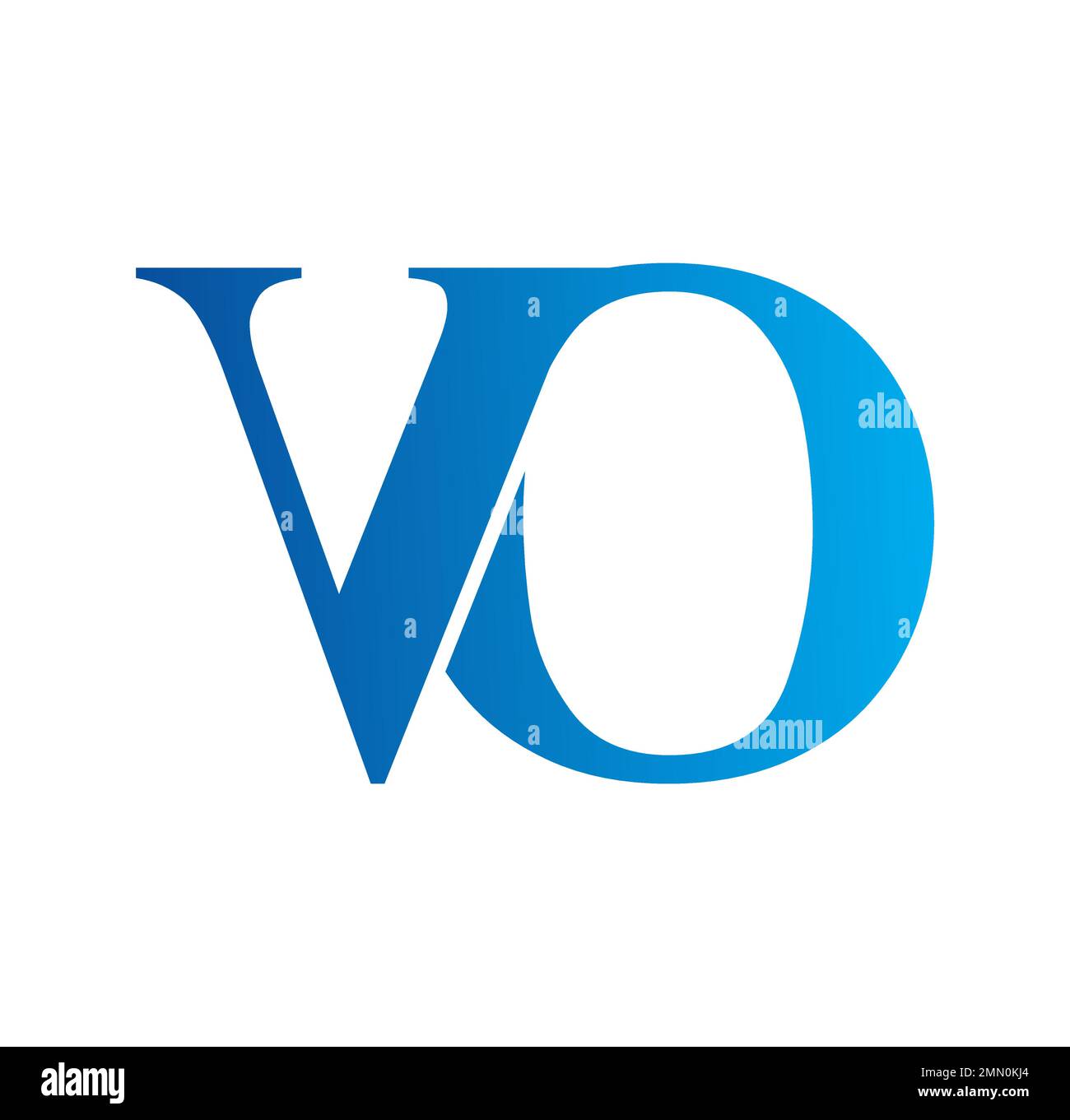 Monogramm-Logo Anfangsbuchstaben VO-Vektorzeichen auf weißem Hintergrund isoliert Stock Vektor